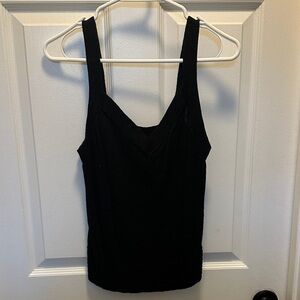Banana Republic Black V-Neck Knit Tank Top